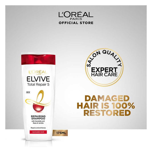 Buy L'oreal Paris Elvive Total Repair 5 Shampoo For Damaged Hair 175 - Ml in Pakistan