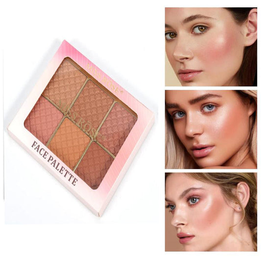 Buy Miss Rose 6 Color Square Face Palette in Pakistan