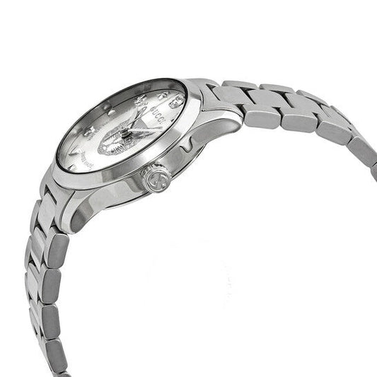 Buy Gucci Women's Swiss Made Quartz Silver Stainless Steel Silver Dial 27mm Watch YA126595 in Pakistan