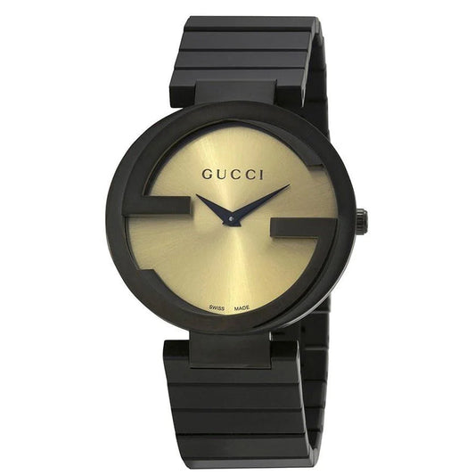 Buy Gucci Women's Swiss Made Quartz Black Stainless Steel Gold Dial 37mm Watch YA133314 in Pakistan