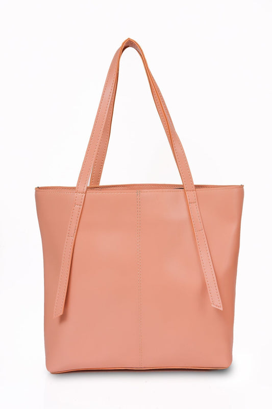 Minimalist Shoulder Tote Bag - Pink