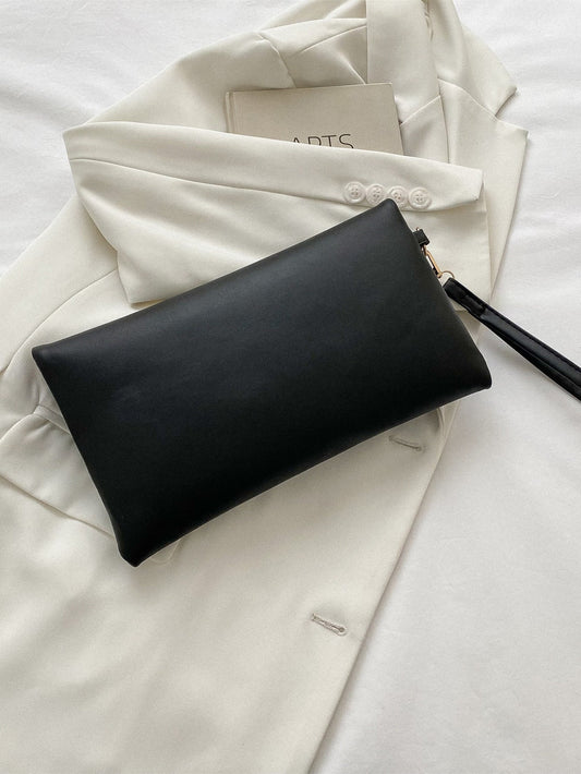 Buy SHEIN Minimalist Flap Envelope Bag Black in Pakistan