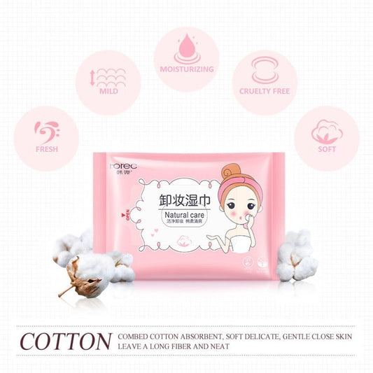 Buy 25 Pcs Makeup Cosmetic Cotton Remover Wet Wipes in Pakistan