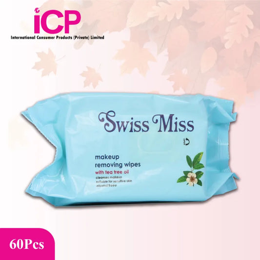 Buy Swiss Miss Makeup Remover Wipes With Tea Tree Oil 60 Pcs in Pakistan