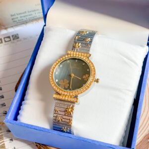 Women Watch Premium Wrist 1 Grey Dial Gift Set Box