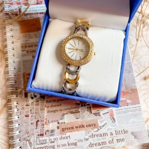 Buy Women Watch Premium Wrist 4 Silver Dial Gift Set Box in Pakistan