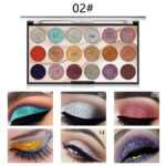 Miss Rose 18 Colors Sequins Glitter Powder High Gloss Pearly Eye Shadow Palette