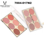 Miss Rose 6 Color Blush Palatte Makeup Blusher Kit