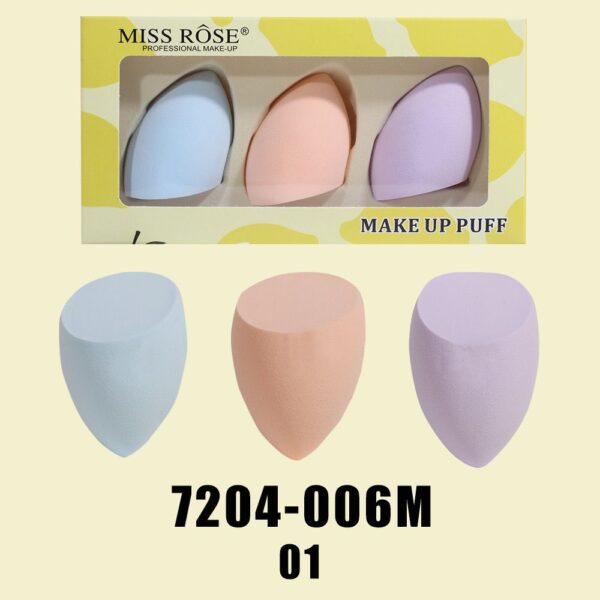 Miss Rose Pack of 3 Beauty Blender Makeup Puff