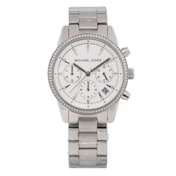 Michael Kors Womens Quartz Stainless Steel Silver Dial 47mm Watch - Mk6575