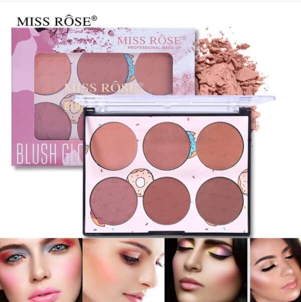 Miss Rose 6 Colors Blush Glow Kit