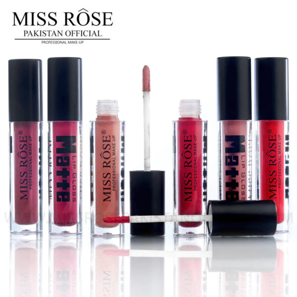 Miss Rose New Set Of 6 Matte Lip Gloss