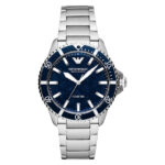 Emporio Armani Men's Automatic Silver Stainless Steel Blue Dial 42mm Watch AR60059