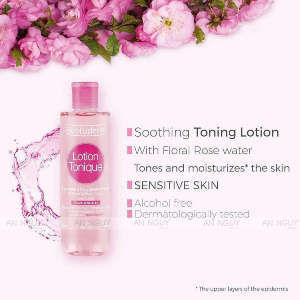 Evoluderm Soothing Toning Lotion for Sensitive Skin - 250ml