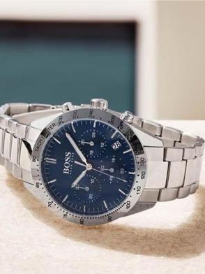 Hugo Boss Mens Chronograph Quartz Talent Stainless Steel Blue Dial 42mm Watch - 1513582