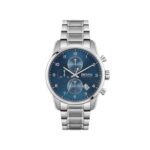 Hugo Boss Mens Quartz Skymaster Chrono Stainless Steel Blue Dial 44mm Watch - 1513784