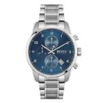 Hugo Boss Mens Quartz Skymaster Chrono Stainless Steel Blue Dial 44mm Watch - 1513784