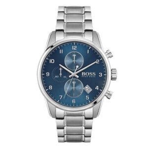 Buy Hugo Boss Mens Quartz Skymaster Chrono Stainless Steel Blue Dial 44mm Watch - 1513784 in Pakistan