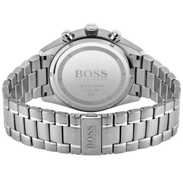 Hugo Boss Mens Chronograph Champion Silver Stainless Steel Blue Dial 44mm Watch - 1513818