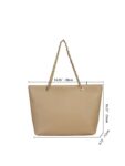 Shein Geometric Embossed Grommet Eyelet Shoulder Tote Bag