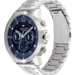 Buy Tommy Hilfiger Men's Quartz Silver Stainless Steel Blue Dial 50mm Watch 1710492 in Pakistan