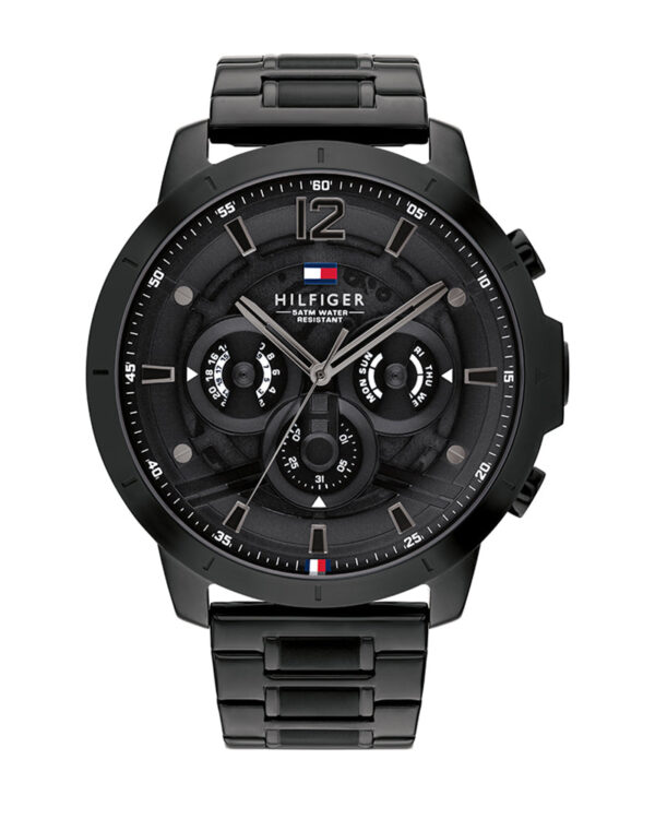 Tommy Hilfiger Luce Black Stainless Steel Black Dial Chronograph Quartz Watch for Gents 1710494