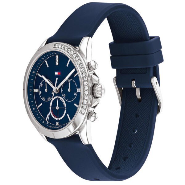 Tommy Hilfiger Womens Blue Silicone Strap Blue Dial Multi-function Watch - 1782389