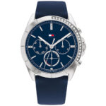 Tommy Hilfiger Womens Blue Silicone Strap Blue Dial Multi-function Watch - 1782389