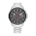 Tommy Hilfiger Mens Quartz Silver Stainless Steel Grey Dial 45mm Watch - 1791857