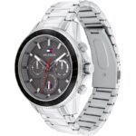 Tommy Hilfiger Mens Quartz Silver Stainless Steel Grey Dial 45mm Watch - 1791857