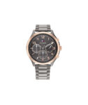 Tommy Hilfiger Mens Quartz Stainless Steel Grey Dial 45mm Watch - 1791871