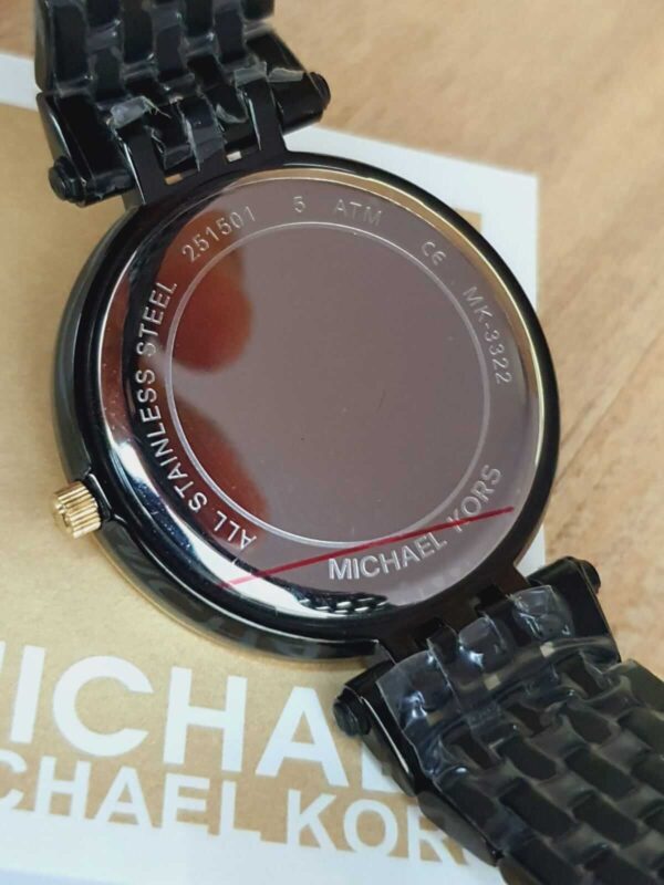 Michael Kors Womens Quartz Stainless Steel Black Dial 37mm Watch - Mk3322