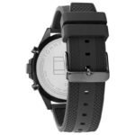 Tommy Hilfiger Men's Quartz Black Silicone Strap Black Dial 46mm Watch 1791921