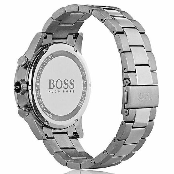 Hugo Boss Mens Chronograph Quartz Rafale Silver Stainless Steel Blue Dial 43mm Watch - 1513510