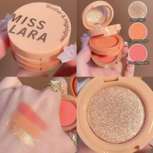 Miss Lara 3 in 1 Mini Blusher + Highlighter Eyeshadow Pallet