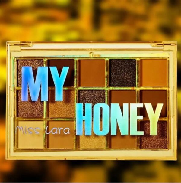 Miss Lara 15 Colors My Honey Eyeshadow Palette 10.8g Ms-15