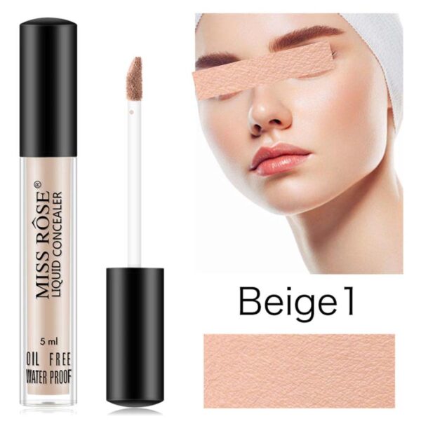 Miss Rose Pack Of 2 Waterproof Moisturizing Oil Free Full Coverage Deep Whitener Liquid Foundation 30ml & Concealer