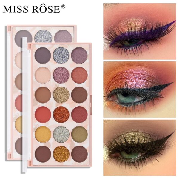 Miss Rose Useful Delicate Highly Pigmented Beauty Sequins Eyeshadow Palette For Party Glitter