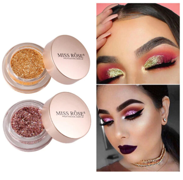 Miss Rose Glitter Metallic Shimmer Pearl Colorful Glitter Highlighter Cream