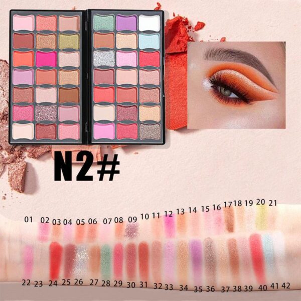 Miss Rose 42 Color Matte Shimmer Eye Shadow Palette Waterproof Highly Pigmented