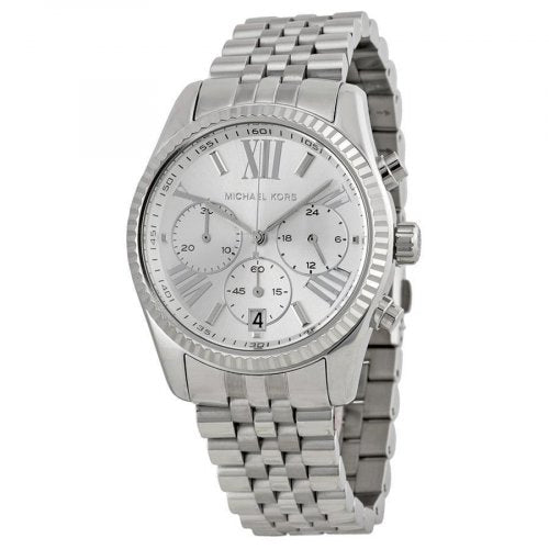 Michael Kors Womens Quartz Stainless Steel Silver Dial 38mm Watch - Mk5555