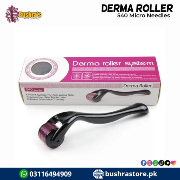 Derma Roller System For Hair And Skin - 540 Micro Needles