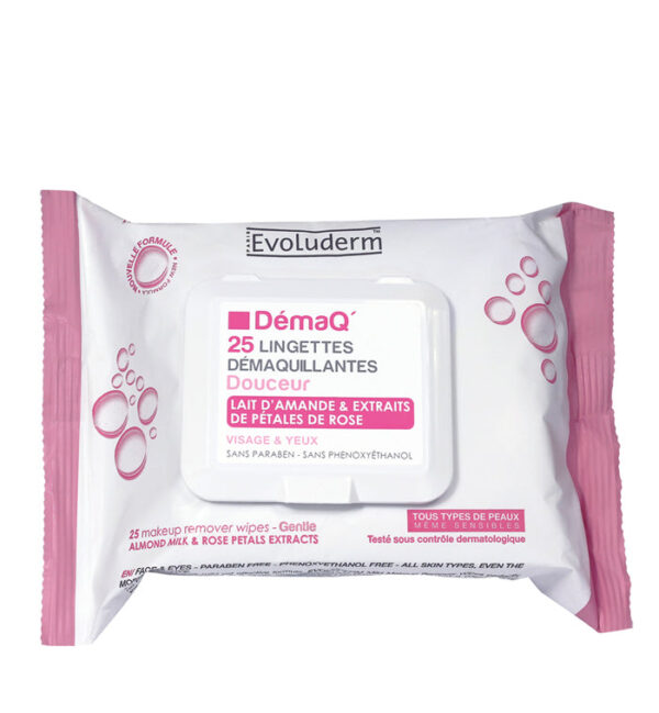 Evoluderm Makeup Remover Wipes (Gentle) All Skin Types - 25pcs