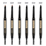 Miss Rose 2 in 1 Double Head Long Lasting Waterproof Eye Brow Pencil & Brush