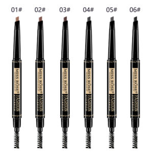 Miss Rose 2 in 1 Double Head Long Lasting Waterproof Eye Brow Pencil & Brush