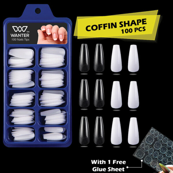 100pcs Fake Acrylic Nail Tips