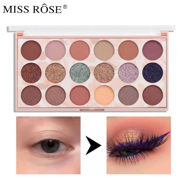 Miss Rose Useful Delicate Highly Pigmented Beauty Sequins Eyeshadow Palette For Party Glitter