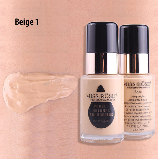 Miss Rose Pack Of 2 Waterproof Moisturizing Oil Free Full Coverage Deep Whitener Liquid Foundation 30ml & Concealer