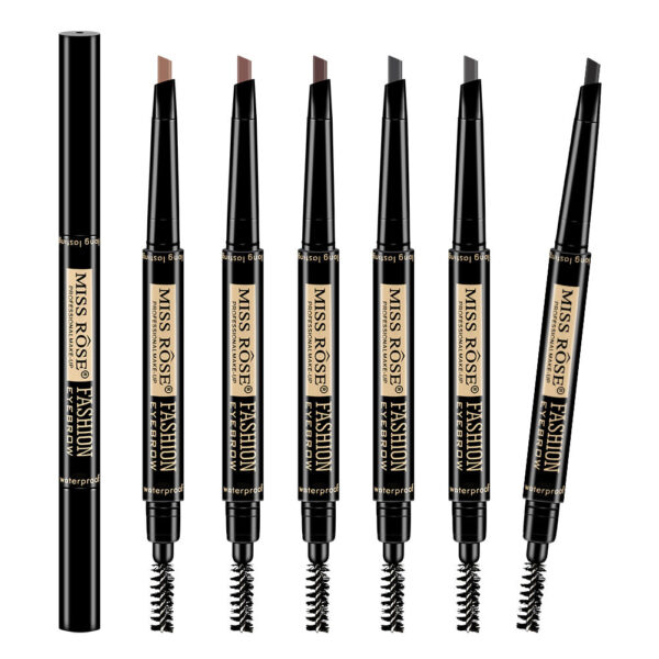 Miss Rose 2 in 1 Double Head Long Lasting Waterproof Eye Brow Pencil & Brush