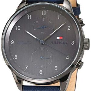 Buy Tommy Hilfiger Quartz Leather Strap Grey Dial 44mm Watch for Men - 1791578 in Pakistan